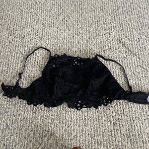 black high neck bralette